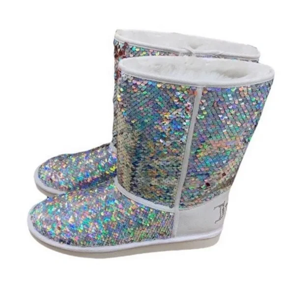 Juicy Couture Shoes Juicy Couture Sequin Boots Size New With